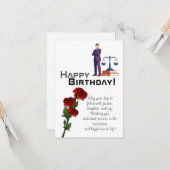 弁護士の誕生日に カード (正面/裏面インサイチュ)