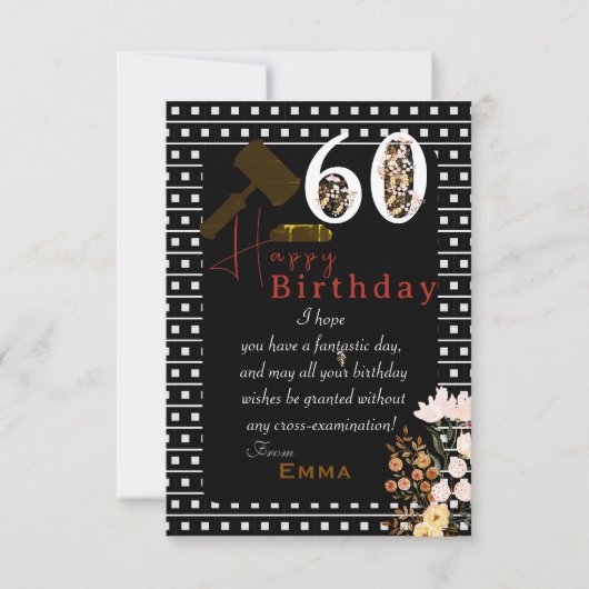 弁護士の誕生日 カード (正面)