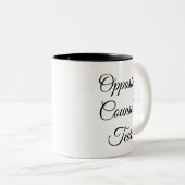 弁護士の贈り物に反対おもしろい ツートーンマグカップ (正面右)