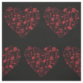 弁護士の赤いハート - 愛の法律 グランジ・アート ファブリック (見本)