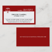 弁護士の赤い名刺 名刺 (正面/裏面)