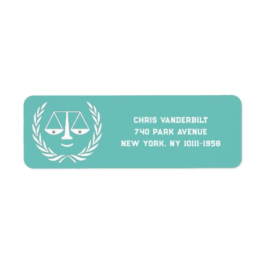 弁護士の返送先住所ラベル ラベル (正面)