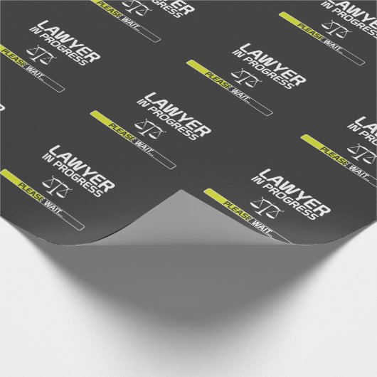 弁護士の進行中のおもしろいな法律学校学生 ラッピングペーパー (角)