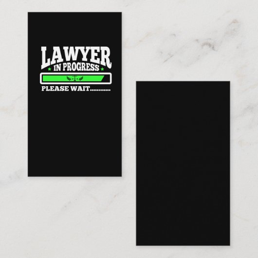 弁護士の進行中のおもしろいな法律学校学生 名刺 (正面/裏面)