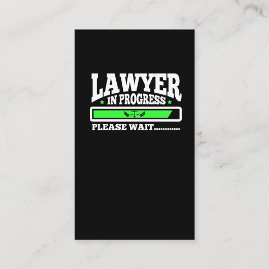 弁護士の進行中のおもしろいな法律学校学生 名刺 (正面)