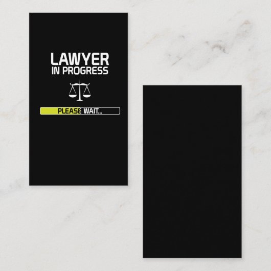 弁護士の進行中のおもしろいな法律学校学生 名刺 (正面/裏面)