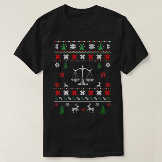 弁護士の醜いクリスマス最高のデザイン弁護士の恋人Gif Tシャツ (デザイン正面)