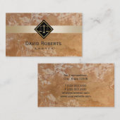 弁護士の金ゴールドのスケールの弁護士のモダンの大理石 名刺 (正面/裏面)