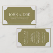 弁護士の金ゴールドのプラクまたはボーダー白 名刺 (正面/裏面)