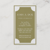 弁護士の金ゴールドのプラクまたはボーダー白 名刺 (裏面)