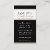 弁護士の金ゴールドの原稿 名刺 (裏面)