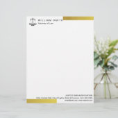 弁護士の金ゴールドの金属の法的スケール弁護士 レターヘッド (スタンド正面)