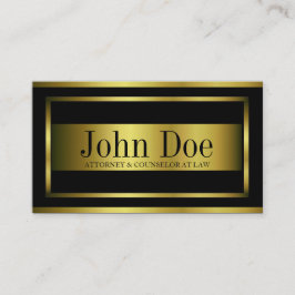 弁護士の金ゴールドの金属の金属ボーダー 名刺