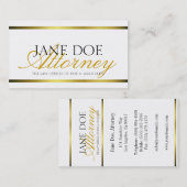 弁護士の金ゴールドの金属原稿 名刺 (正面/裏面)
