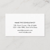 弁護士の金ゴールドの黒の法的スケールの専門職 名刺 (裏面)