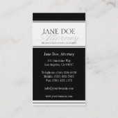 弁護士の銀製の原稿 名刺 (裏面)