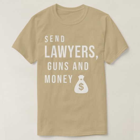 弁護士の銃とお金を送る1 Tシャツ (デザイン正面)