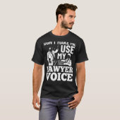 弁護士の音声弁護士引用文Laを使用しない Tシャツ (正面フル)
