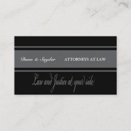弁護士の黒い及び灰色のミニマルなタイポグラフィ 名刺