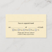 弁護士の黒および金ゴールドのアポイントメント 名刺 (裏面)