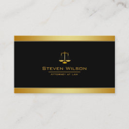 弁護士の黒および金ゴールドの法的スケール 名刺