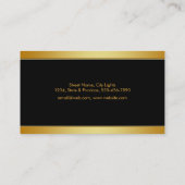 弁護士の黒および金ゴールドの法的スケール 名刺 (裏面)