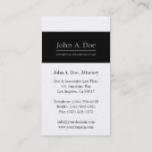 弁護士の黒かプラチナボーダーバランス 名刺 (裏面)