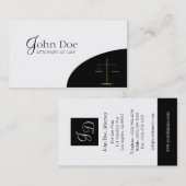 弁護士の黒か金ゴールドのコーナー 名刺 (正面/裏面)