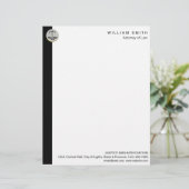 弁護士の黒のスケール弁護士の正義 レターヘッド (スタンド正面)