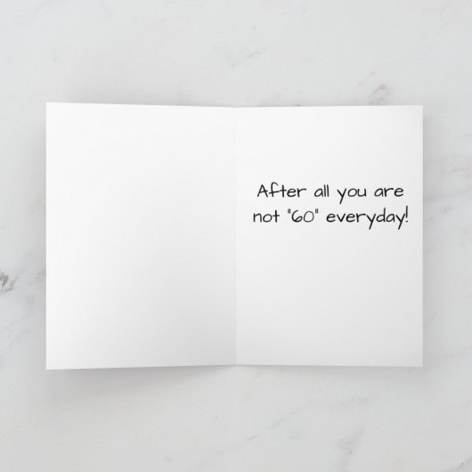 弁護士の60歳誕生日をお祝い カード (内部)