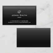 弁護士のAtorneyの専門の黒いボーダー 名刺 (正面/裏面)