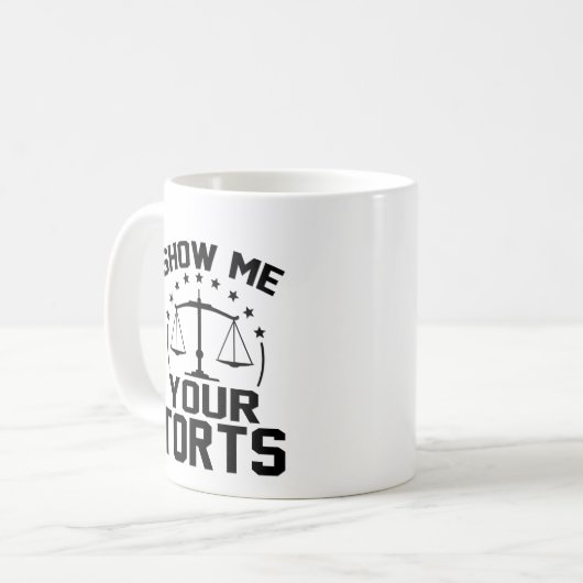 弁護士のtortsおもしろい GIftを表示 コーヒーマグカップ (正面左)