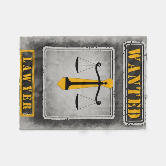 弁護士はかりで測が欲しい、黄色のネクタイ、グレー フリースブランケット (正面(横))