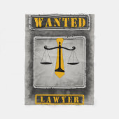 弁護士はかりで測が欲しい、黄色のネクタイ、グレー フリースブランケット (正面)