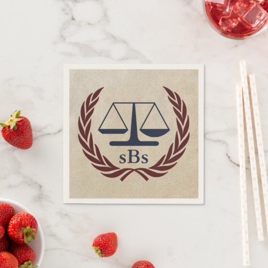 弁護士はかりで測の授パーソナライズされた与品の スタンダードカクテルナプキン (インサイチュ)