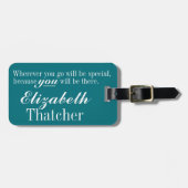 弁護士はかりで測の荷札の正義名札 ラゲッジタグ (正面横)