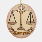 弁護士はかりで測法 セラミックオーナメント (左)