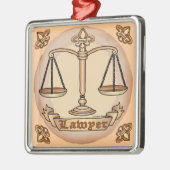 弁護士はかりで測法 メタルオーナメント (左)
