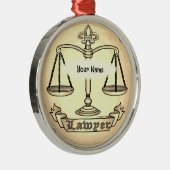 弁護士はかりで測法 メタルオーナメント (右)