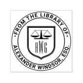 弁護士はかりで測法#3NS法律シールド図書室 セルフインキングスタンプ (デザイン)