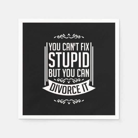 弁護士はそれを離婚することができる スタンダードカクテルナプキン (正面)
