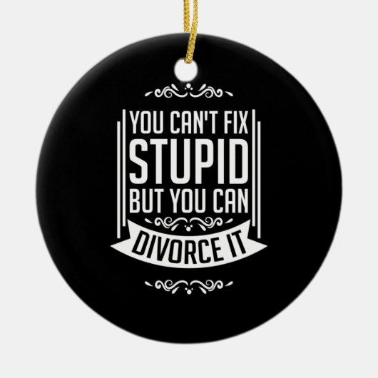 弁護士はそれを離婚することができる セラミックオーナメント (正面)