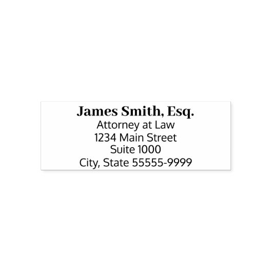 弁護士はっきりした名プロフェッショナルタイトル差出人住所 セルフインキングスタンプ (デザイン)