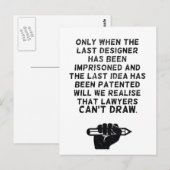 弁護士は引くことができません! ポストカード (正面/裏面)