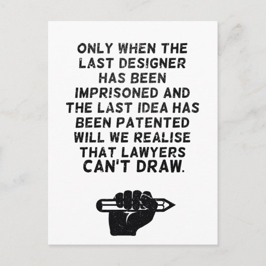 弁護士は引くことができません! ポストカード (正面)