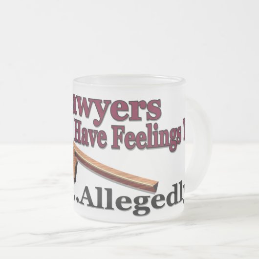 弁護士は襲ってには感覚を…伝えられるところでは余りにもらいます フロストグラスマグカップ (正面右)