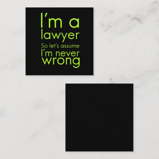 弁護士は、弁護士に間違った贈り物おもしろいを受け取ることはない コーリングカード (正面/裏面)