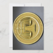 弁護士をテーマにしたカスタマイズ可能な祝杯カード 招待状 (裏面)