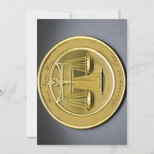 弁護士をテーマにしたカスタマイズ可能な祝杯カード 招待状 (裏面)