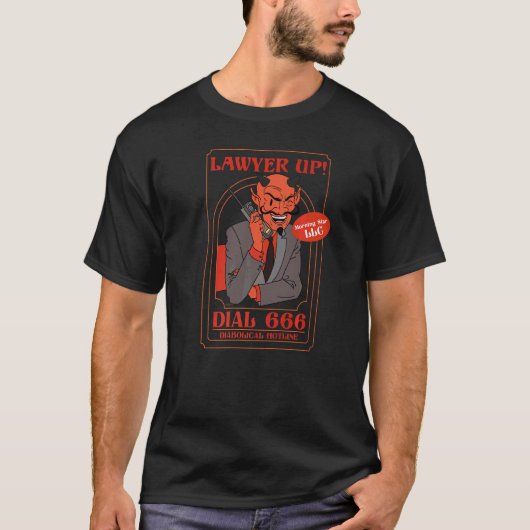弁護士アップダイヤル666悪魔の悪魔の悪魔 Tシャツ (正面)
